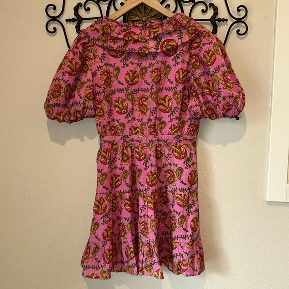 RAHI "AMBER" PUFF SLEEVE V-NECK DRESS SIZE SMALL - Picture 6 of 7